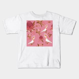 Australian native flowers and birds Kids T-Shirt